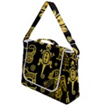 Mexican Culture Golden Tribal Icons Box Up Messenger Bag