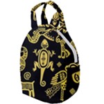 Mexican Culture Golden Tribal Icons Travel Backpack