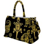 Mexican Culture Golden Tribal Icons Duffel Travel Bag