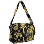 Mexican Culture Golden Tribal Icons Courier Bag