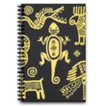 Mexican Culture Golden Tribal Icons 5.5  x 8.5  Notebook