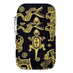 Mexican Culture Golden Tribal Icons Waist Pouch (Large)