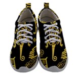 Mexican Culture Golden Tribal Icons Women Athletic Shoes