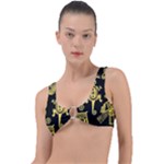 Mexican Culture Golden Tribal Icons Ring Detail Bikini Top