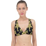 Mexican Culture Golden Tribal Icons Classic Banded Bikini Top
