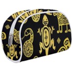 Mexican Culture Golden Tribal Icons Make Up Case (Medium)