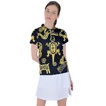 Mexican Culture Golden Tribal Icons Women s Polo T-Shirt
