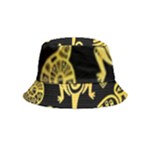Mexican Culture Golden Tribal Icons Bucket Hat (Kids)