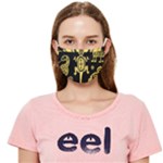 Mexican Culture Golden Tribal Icons Cloth Face Mask (Adult)