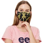 Mexican Culture Golden Tribal Icons Fitted Cloth Face Mask (Adult)