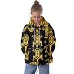 Mexican Culture Golden Tribal Icons Kids  Oversized Hoodie