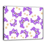 Purple Owl Pattern Background Canvas 20  x 16  (Stretched)