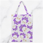 Purple Owl Pattern Background Classic Tote Bag