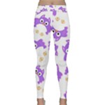 Purple Owl Pattern Background Classic Yoga Leggings