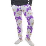 Purple Owl Pattern Background Men s Jogger Sweatpants