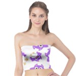 Purple Owl Pattern Background Tube Top