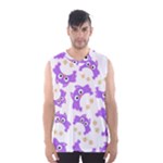 Purple Owl Pattern Background Men s Basketball Tank Top