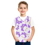 Purple Owl Pattern Background Kids  Basketball Tank Top