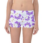 Purple Owl Pattern Background Boyleg Bikini Bottoms