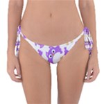 Purple Owl Pattern Background Reversible Bikini Bottoms