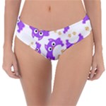 Purple Owl Pattern Background Reversible Classic Bikini Bottoms