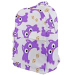 Purple Owl Pattern Background Classic Backpack
