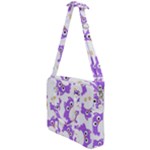 Purple Owl Pattern Background Cross Body Office Bag