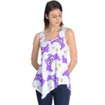 Purple Owl Pattern Background Sleeveless Tunic