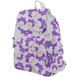 Purple Owl Pattern Background Top Flap Backpack