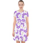 Purple Owl Pattern Background Adorable in Chiffon Dress