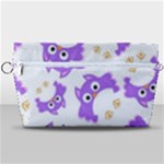 Purple Owl Pattern Background Handbag Organizer