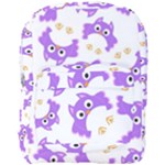 Purple Owl Pattern Background Full Print Backpack