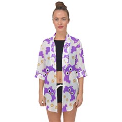 Open Front Chiffon Kimono 