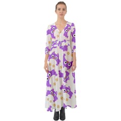 Button Up Boho Maxi Dress 