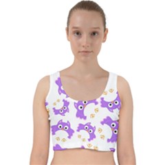 Velvet Racer Back Crop Top 