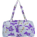 Purple Owl Pattern Background Multi Function Bag