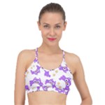 Purple Owl Pattern Background Basic Training Sports Bra
