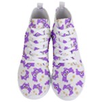 Purple Owl Pattern Background Men s Lightweight High Top Sneakers