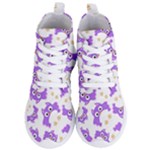 Purple Owl Pattern Background Women s Lightweight High Top Sneakers
