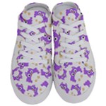 Purple Owl Pattern Background Half Slippers
