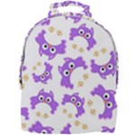 Purple Owl Pattern Background Mini Full Print Backpack