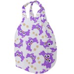 Purple Owl Pattern Background Travel Backpack