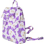 Purple Owl Pattern Background Buckle Everyday Backpack
