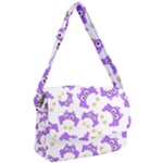 Purple Owl Pattern Background Courier Bag