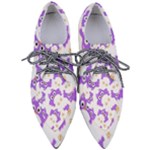 Purple Owl Pattern Background Pointed Oxford Shoes