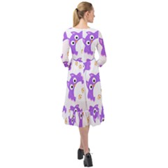 Ruffle End Midi Chiffon Dress 