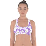 Purple Owl Pattern Background Cross Back Hipster Bikini Top 