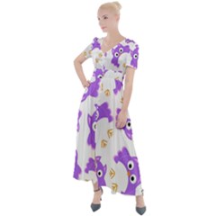 Button Up Short Sleeve Maxi Dress 