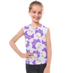 Purple Owl Pattern Background Kids  Mesh Tank Top