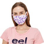 Purple Owl Pattern Background Crease Cloth Face Mask (Adult)